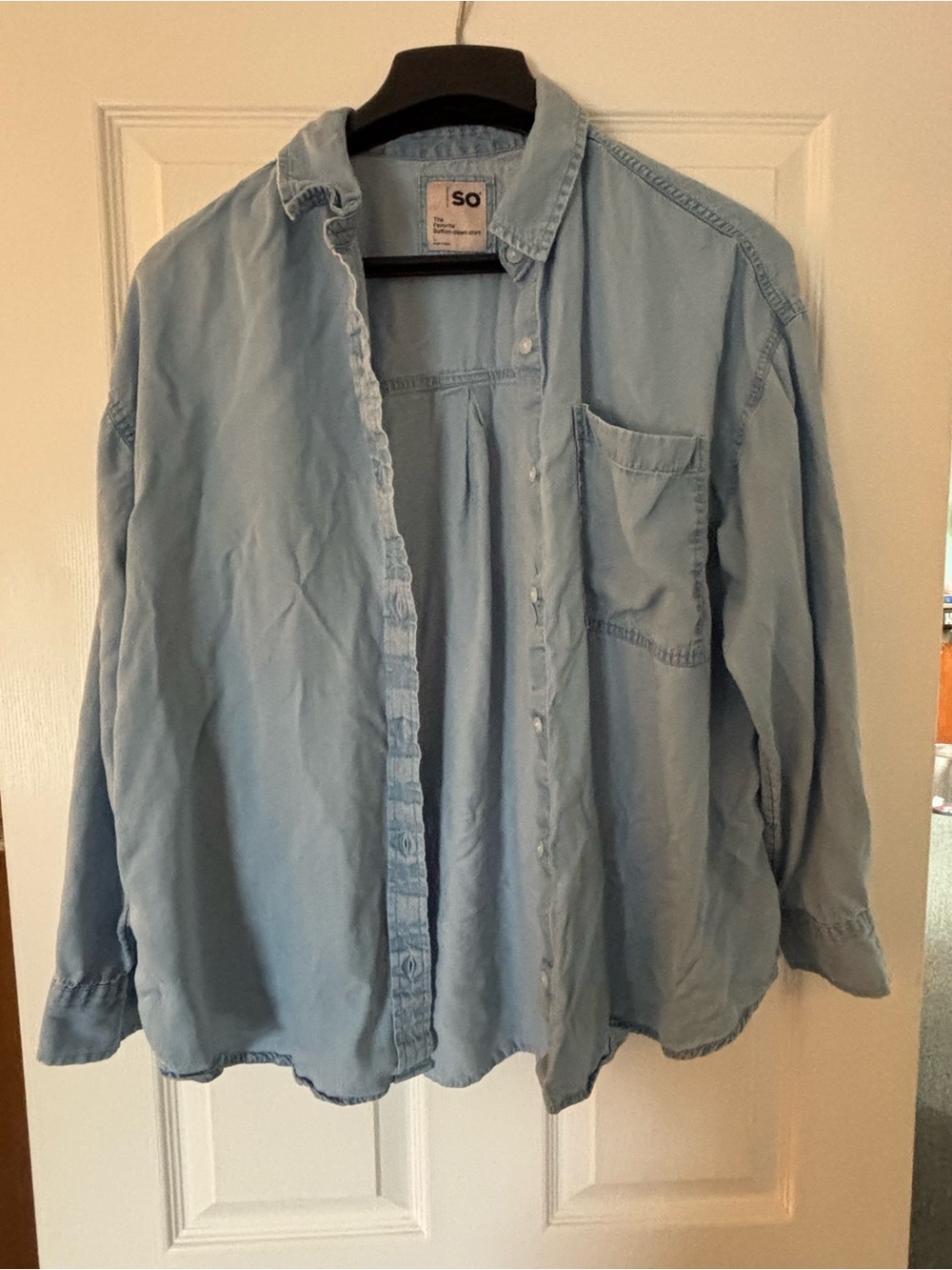 SO Light Blue Casual Shirt Jacket Size Large
